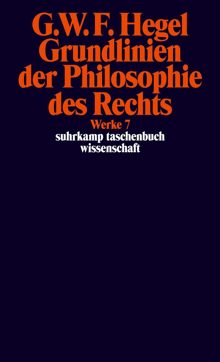 Cover: 9783518282076 | Grundlinien der Philosophie des Rechts oder Naturrecht und...