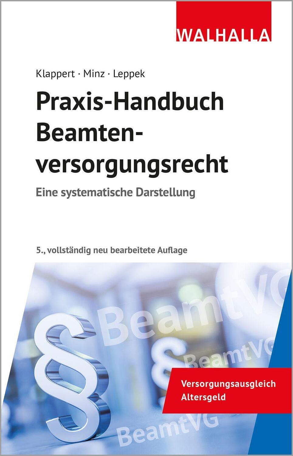 Cover: 9783802918339 | Praxis-Handbuch Beamtenversorgungsrecht | Sebastian Klappert (u. a.)