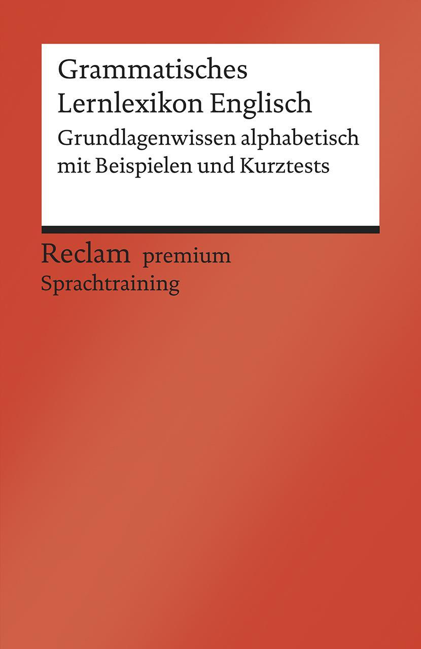 Cover: 9783150199848 | Grammatisches Lernlexikon Englisch | Andrew Williams | Taschenbuch