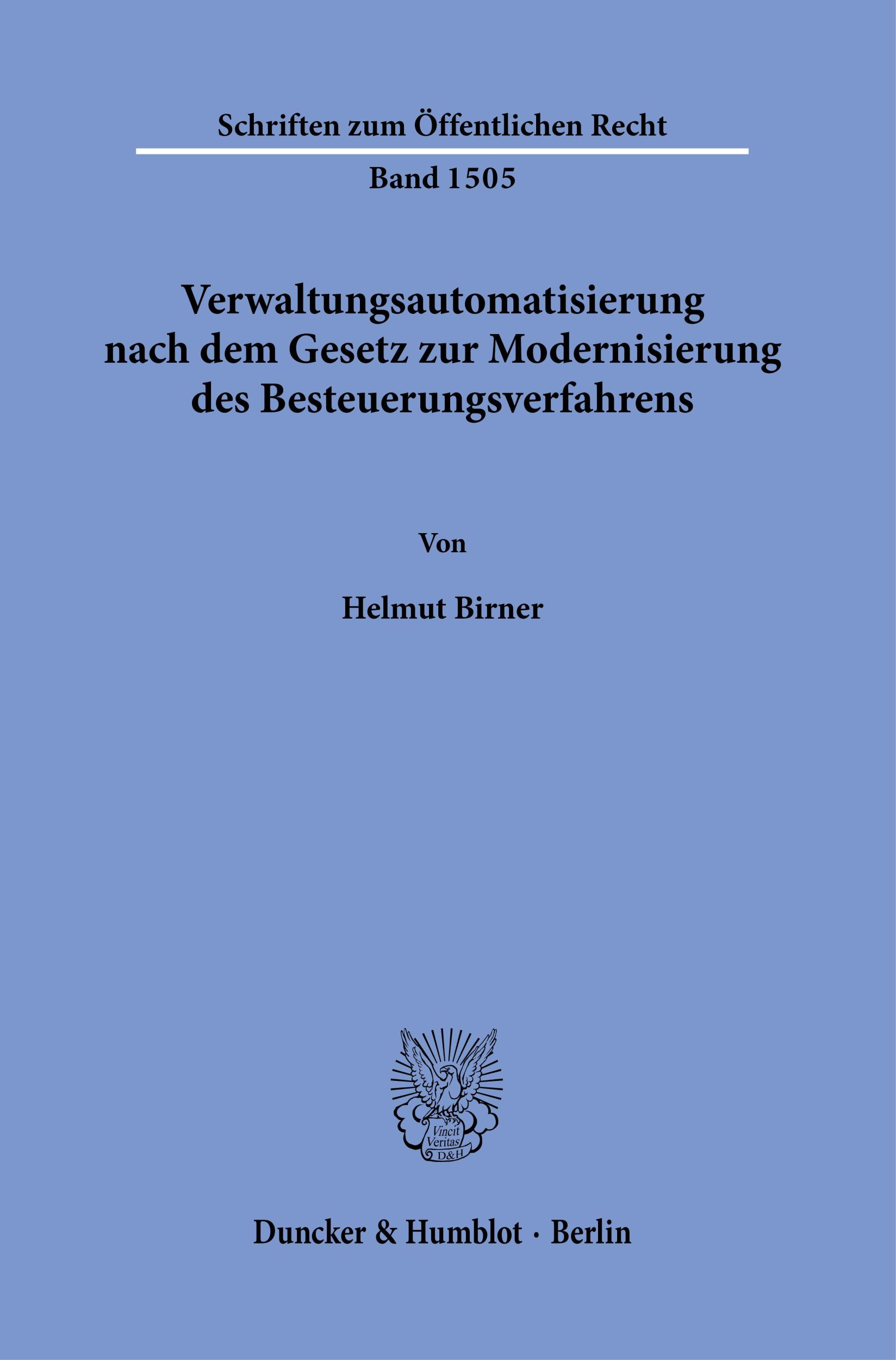 Cover: 9783428188451 | Verwaltungsautomatisierung nach dem Gesetz zur Modernisierung des...