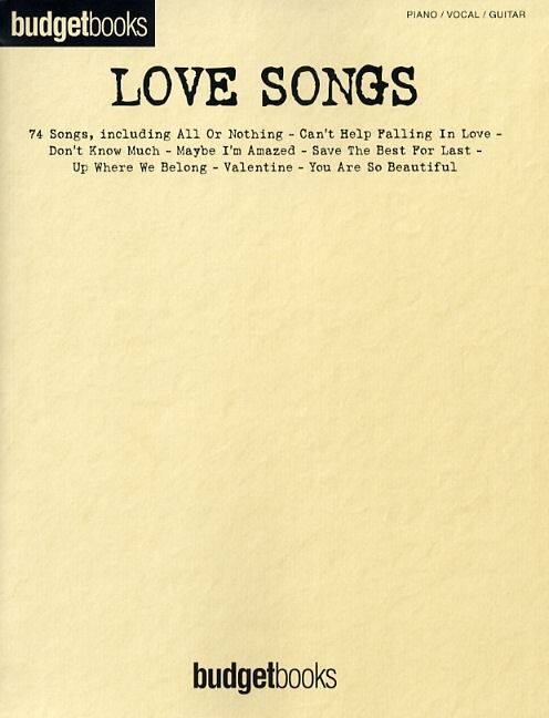 Cover: 9781844491117 | Budgetbooks: Love Songs | piano/vocal/guitar. 74 Songs | Buch | 2009