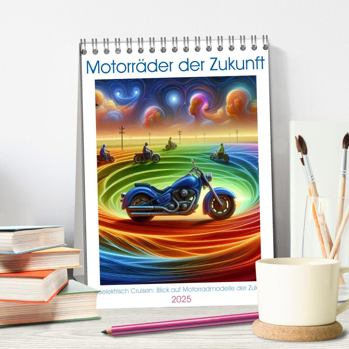 Bild: 9783435843923 | Motorräder der Zukunft (Tischkalender 2025 DIN A5 hoch), CALVENDO...