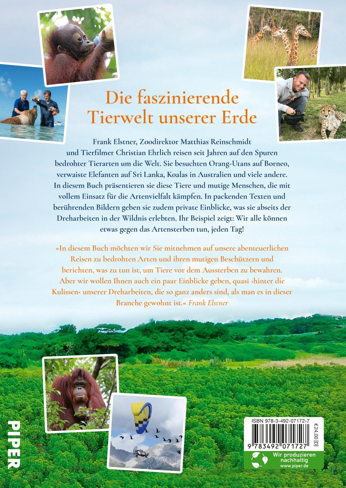 Rückseite: 9783492071727 | Rettet die Tiere | Frank Elstner (u. a.) | Buch | 224 S. | Deutsch