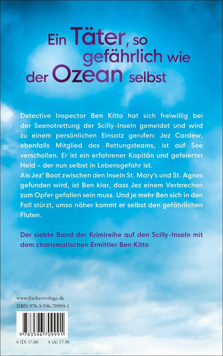 Rückseite: 9783596709991 | Tödlich rauscht die Brandung | Ein Krimi auf den Scilly-Inseln | Buch