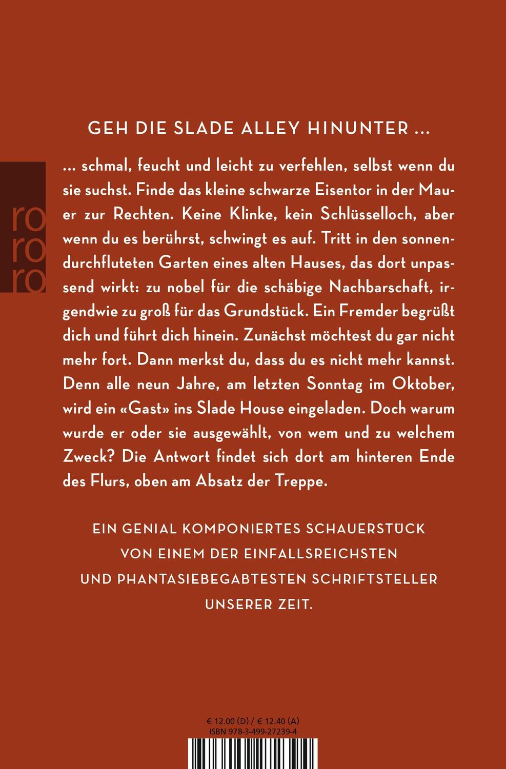 Rückseite: 9783499272394 | Slade House | David Mitchell | Taschenbuch | Deutsch | 2019