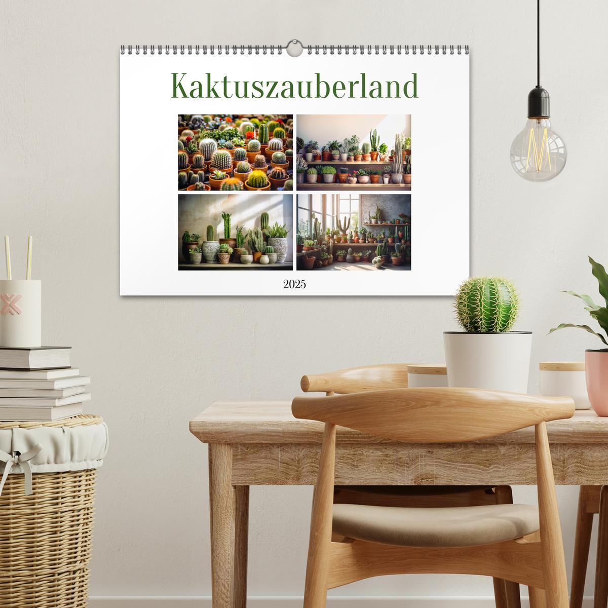 Bild: 9783435014156 | Kaktuszauberland (Wandkalender 2025 DIN A3 quer), CALVENDO...