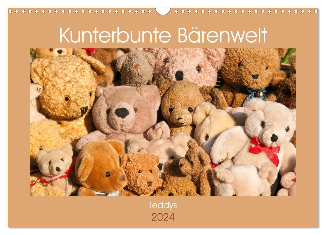 Cover: 9783383197574 | Kunterbunte Bärenwelt - Teddys (Wandkalender 2024 DIN A3 quer),...