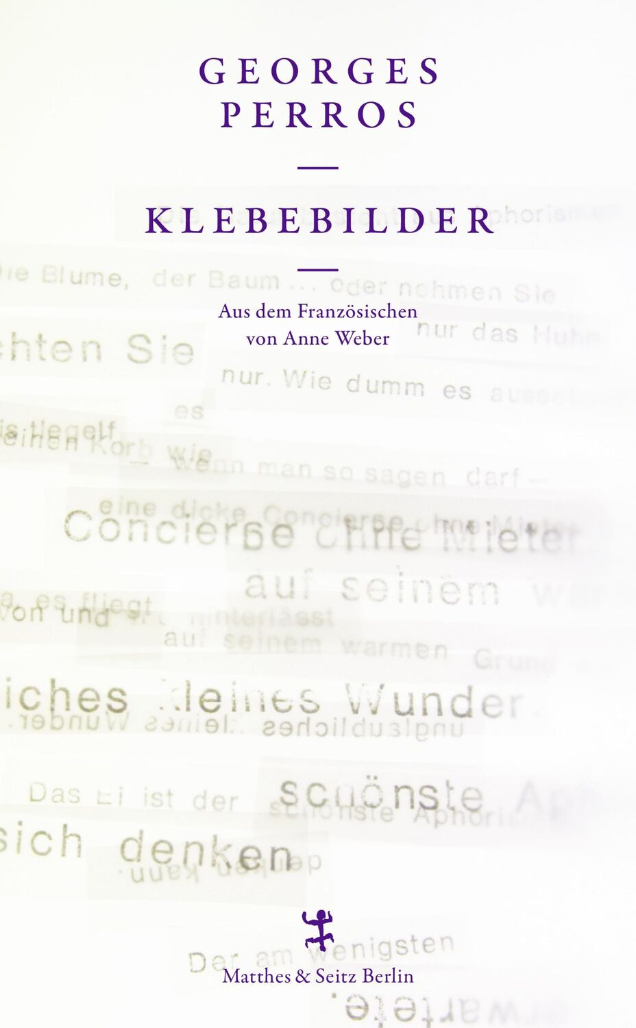 Cover: 9783957576910 | Klebebilder | Georges Perros | Buch | 860 S. | Deutsch | 2020