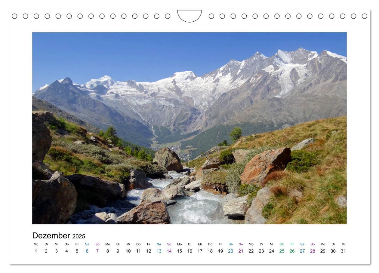 Bild: 9783435200351 | Perlen im Saastal Wallis Schweiz (Wandkalender 2025 DIN A4 quer),...