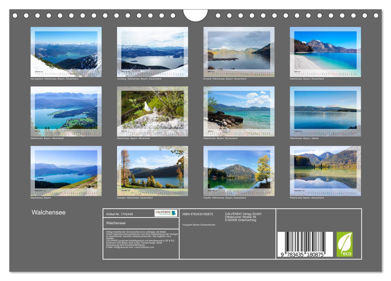 Bild: 9783435180875 | Walchensee (Wandkalender 2025 DIN A4 quer), CALVENDO Monatskalender