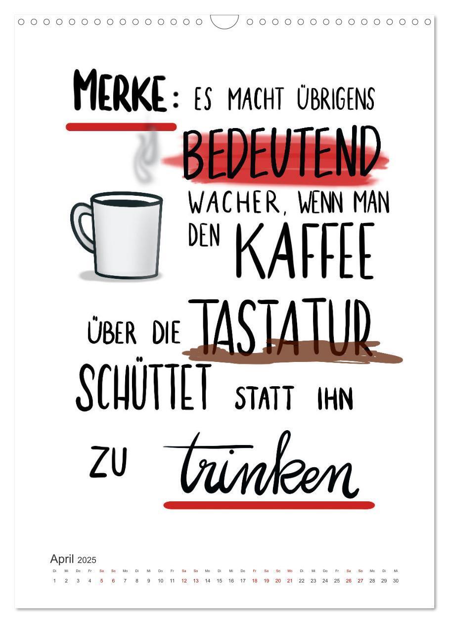 Bild: 9783435897407 | Kaffee liebt dich (Wandkalender 2025 DIN A3 hoch), CALVENDO...