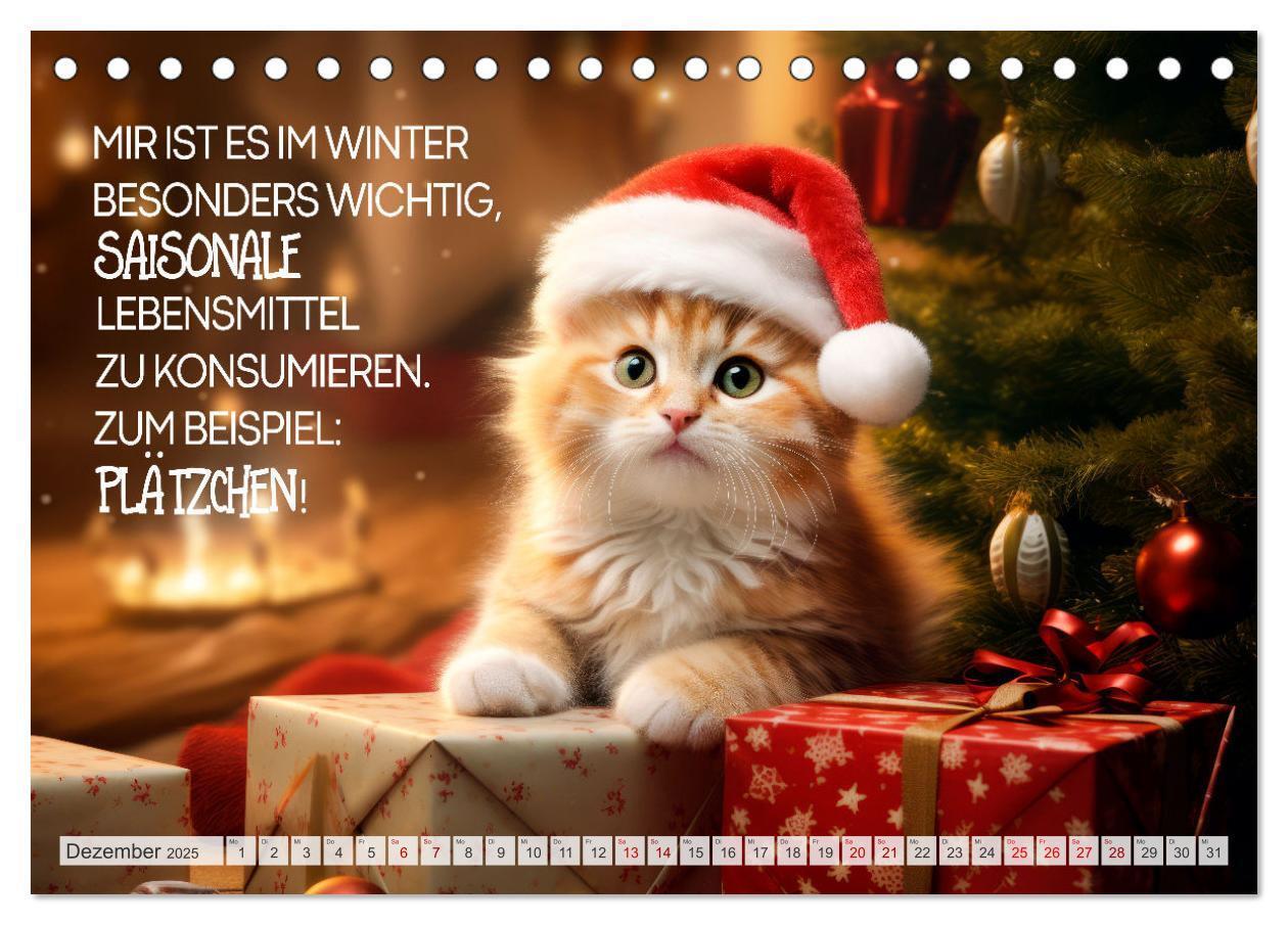 Bild: 9783383773518 | Süße Katzen und coole Sprüche (Tischkalender 2025 DIN A5 quer),...