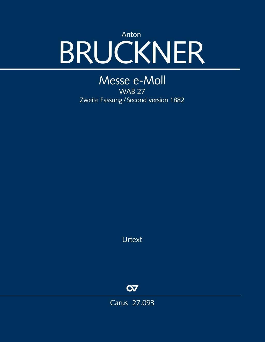 Cover: 9790007250805 | Messe e-Moll (Klavierauszug) | 2. Fassung 1882 WAB 27 | Anton Bruckner