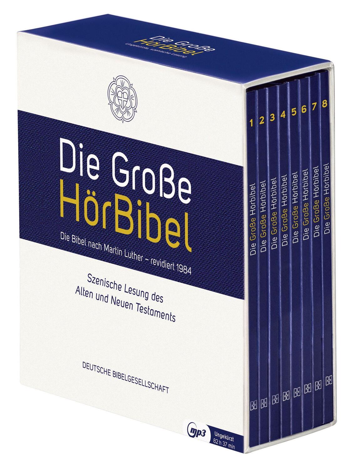 Cover: 9783438022257 | Die Große HörBibel. Ungekürzte, szenische Lesung. 8 MP3-CDs | Luther