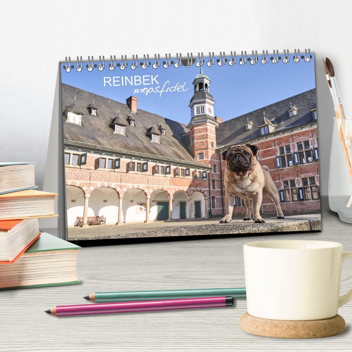 Bild: 9783383776816 | Reinbek mopsfidel (Tischkalender 2025 DIN A5 quer), CALVENDO...