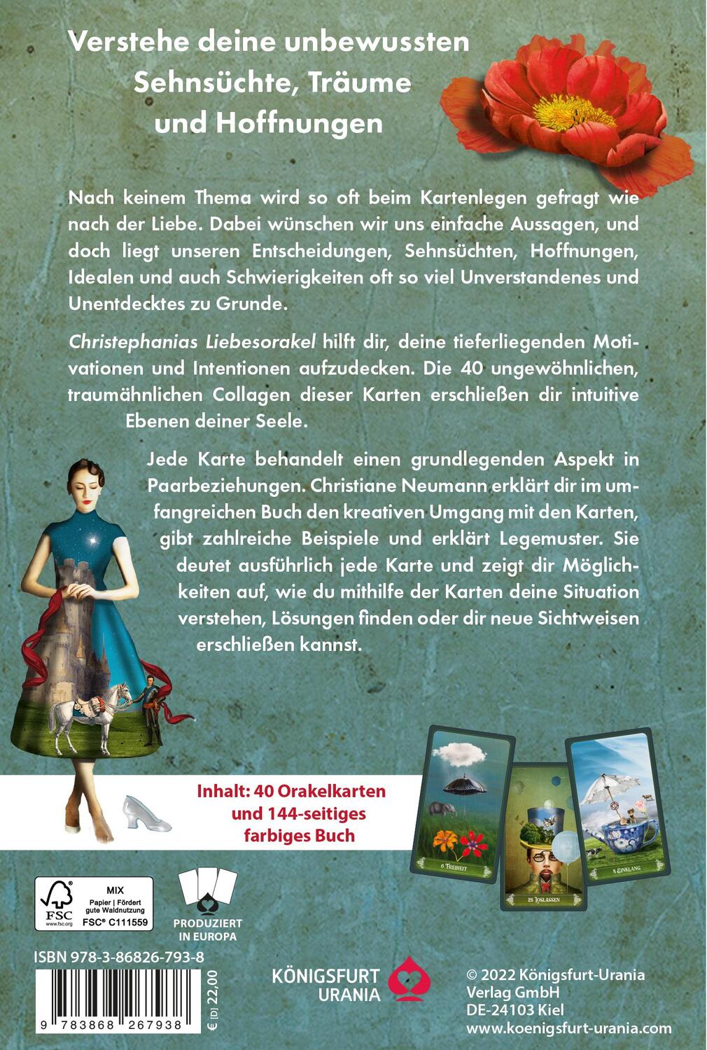 Rückseite: 9783868267938 | Christephania Liebesorakel | 40 Karten mit Anleitung | Neumann | Buch