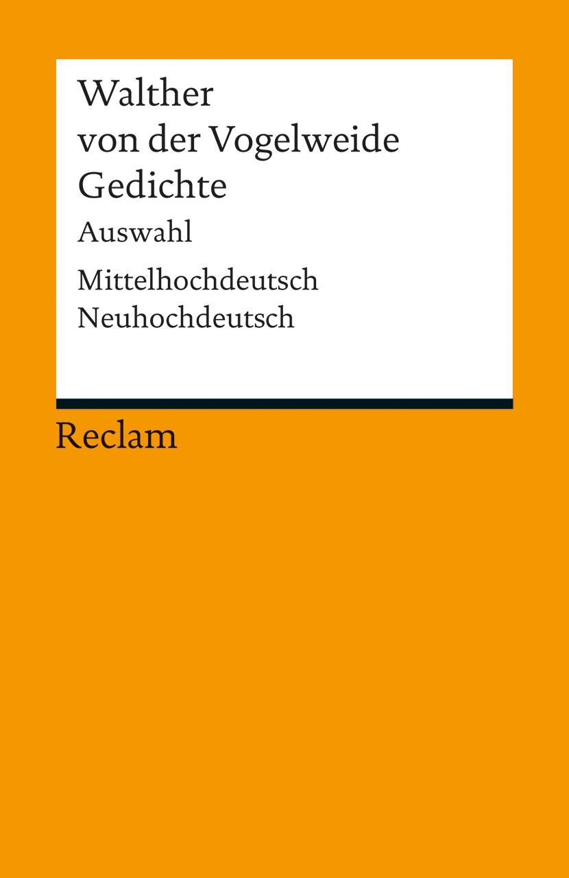 Cover: 9783150191323 | Gedichte | Auswahl. Mittelhochdeutsch/Neuhochdeutsch | Vogelweide