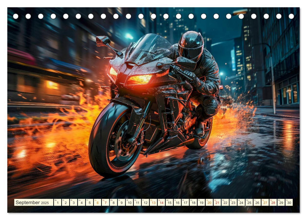 Bild: 9783383892349 | Motorrad Fantasien (Tischkalender 2025 DIN A5 quer), CALVENDO...