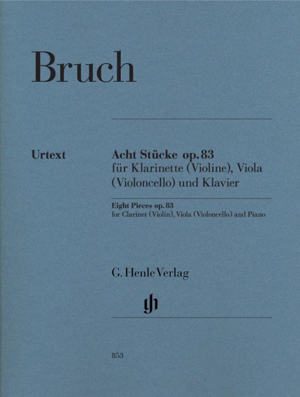 Cover: 9790201808536 | Bruch, Max - Acht Stücke op. 83 für Klarinette (Violine), Viola...