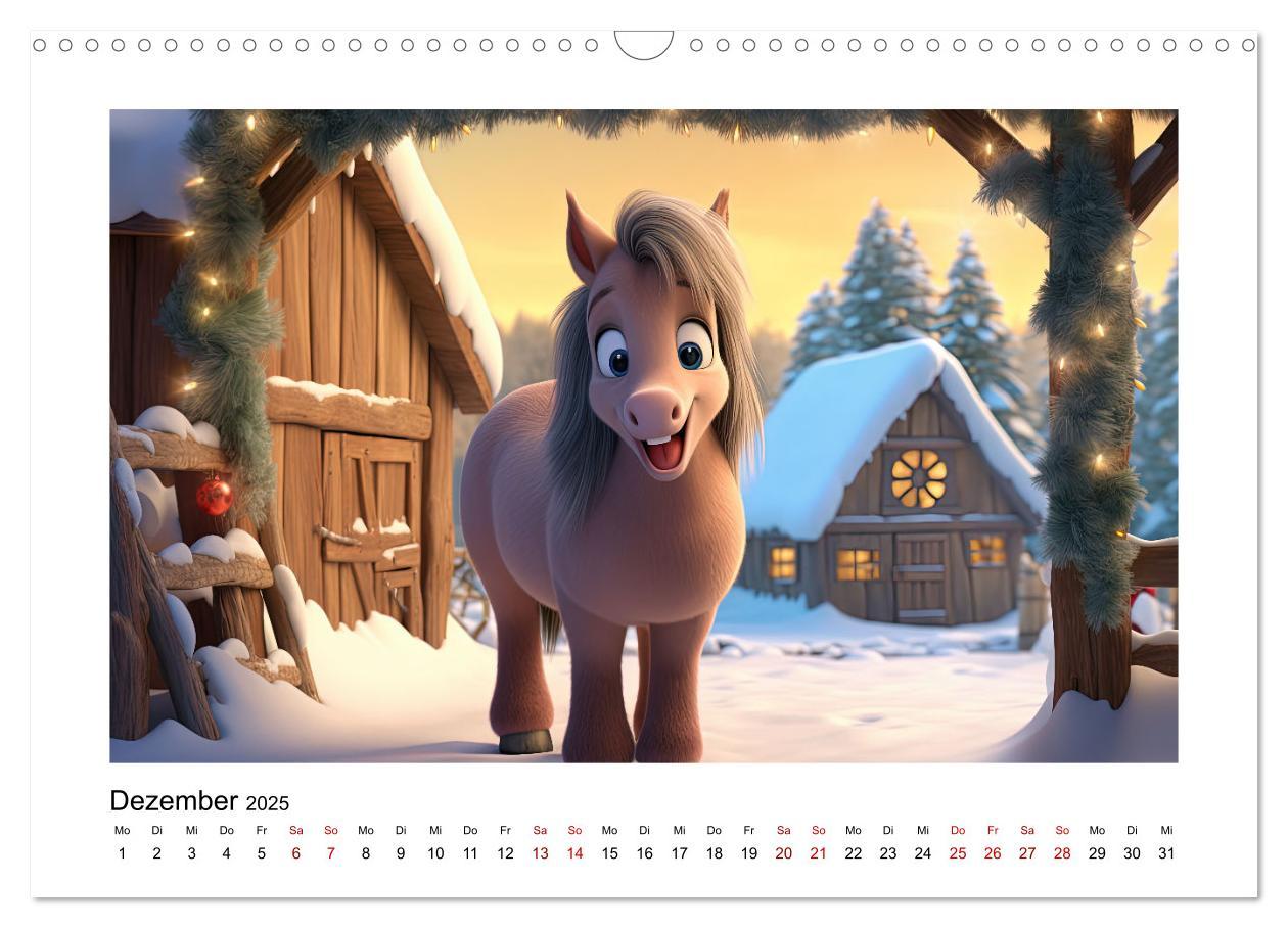 Bild: 9783383883088 | Niedliche Ponys (Wandkalender 2025 DIN A3 quer), CALVENDO...