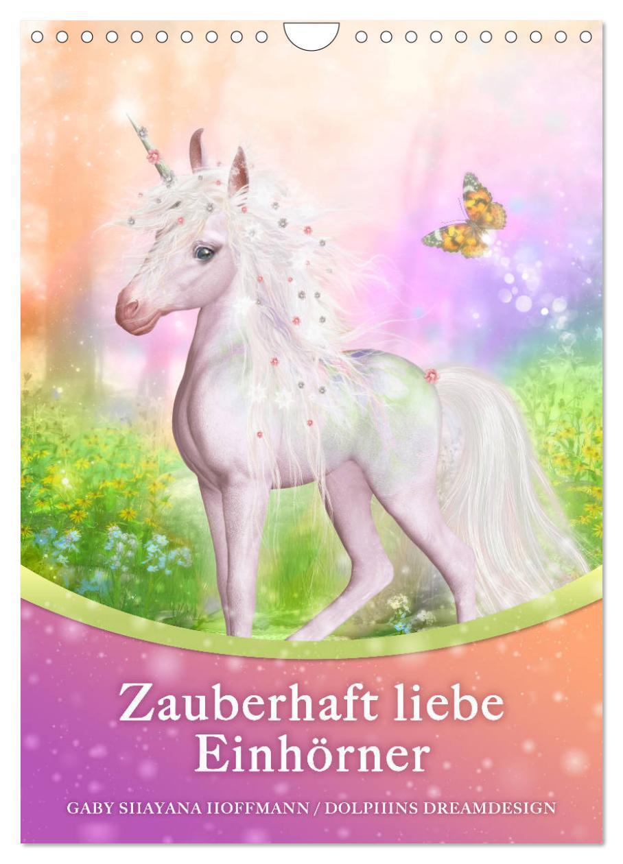 Cover: 9783675895089 | Zauberhaft liebe Einhörner - Kalender (Wandkalender 2024 DIN A4...