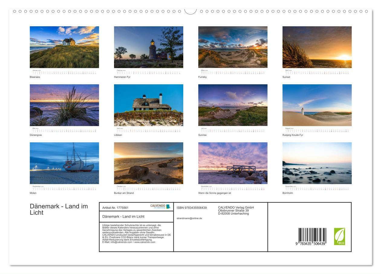 Bild: 9783435506439 | Dänemark - Land im Licht (Wandkalender 2025 DIN A2 quer), CALVENDO...