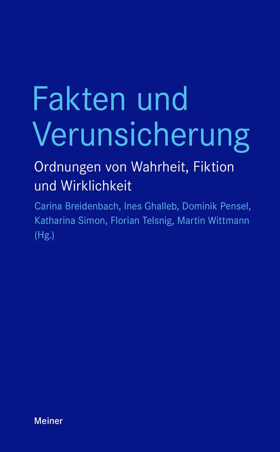 Cover: 9783787340545 | Fakten und Verunsicherung | Carina Breidenbach (u. a.) | Taschenbuch