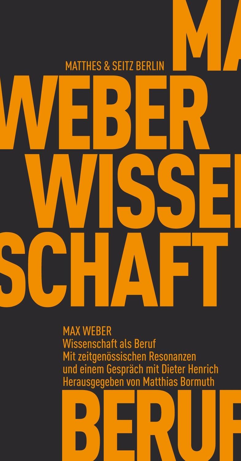 Cover: 9783957575180 | Wissenschaft als Beruf | Eine Debatte | Max Weber | Taschenbuch | 2017