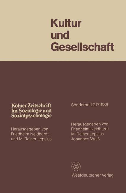Cover: 9783531118123 | Kultur und Gesellschaft | Friedhelm Neidhardt | Taschenbuch | 417 S.