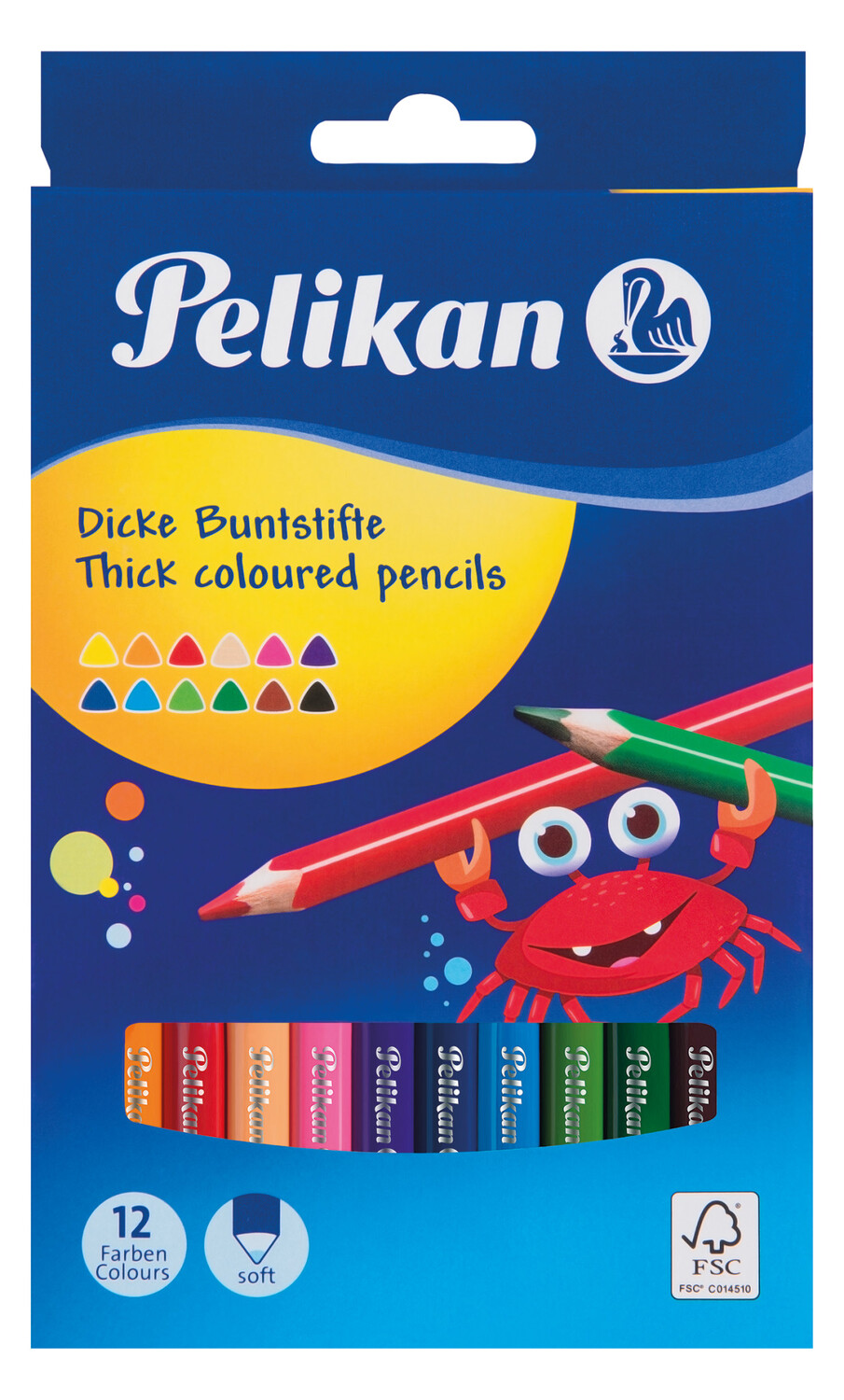 Cover: 4012700724038 | Pelikan Buntstifte dreieckig dick, 12er Set | 724039 | 2019 | Pelikan