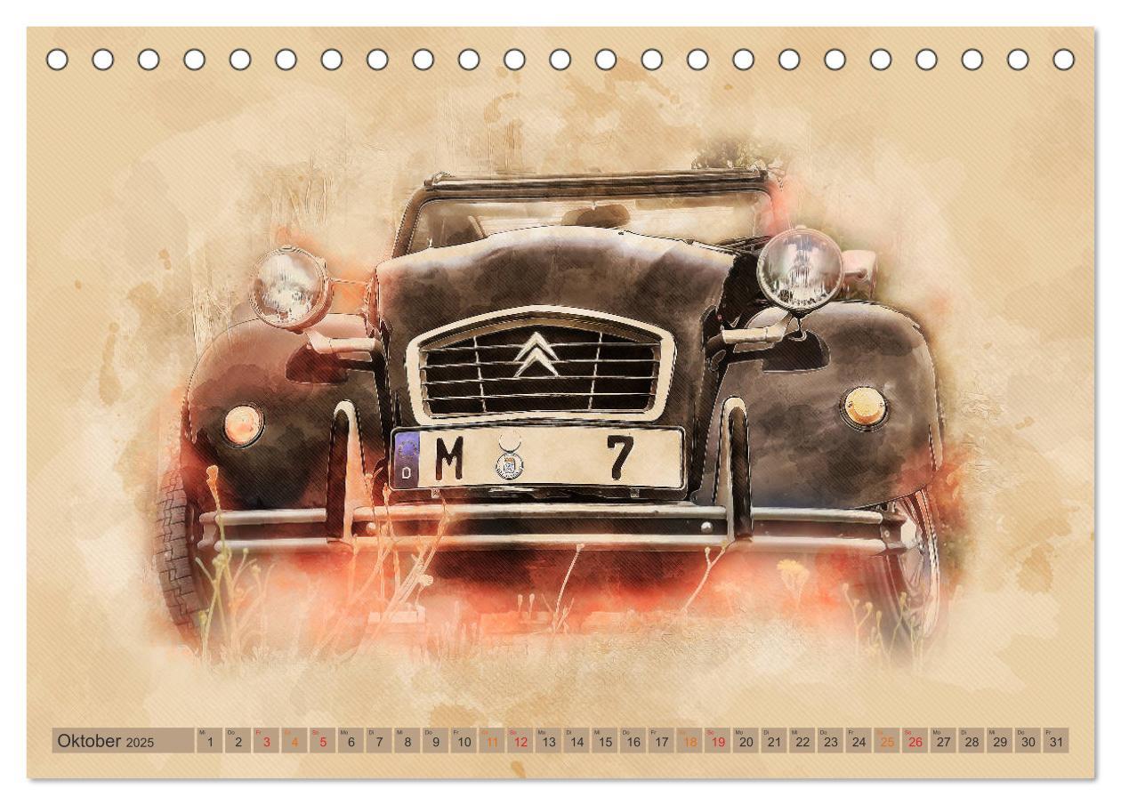 Bild: 9783435214457 | Die Ente, Deux Chevaux, 2CV (Tischkalender 2025 DIN A5 quer),...