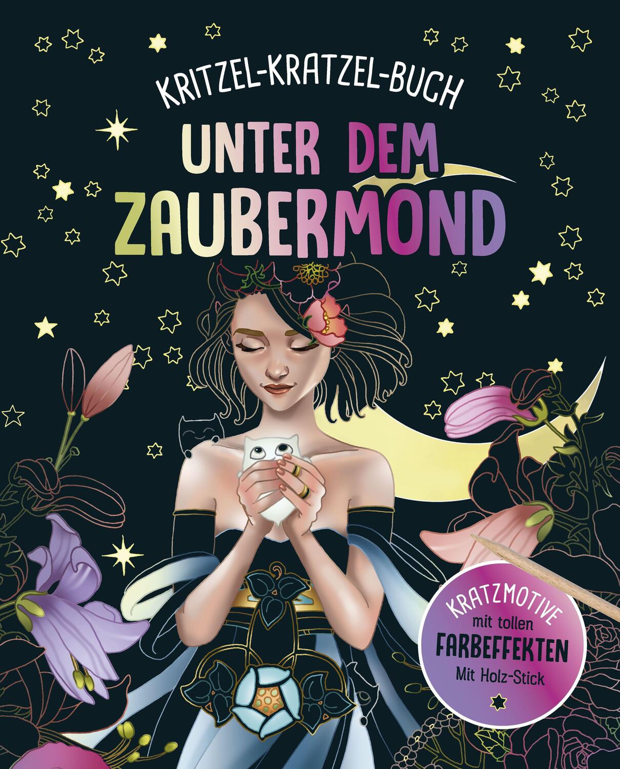 Cover: 9783625191889 | Unter dem Zaubermond - Kritzel-Kratzel-Buch für Kinder ab 7 Jahren