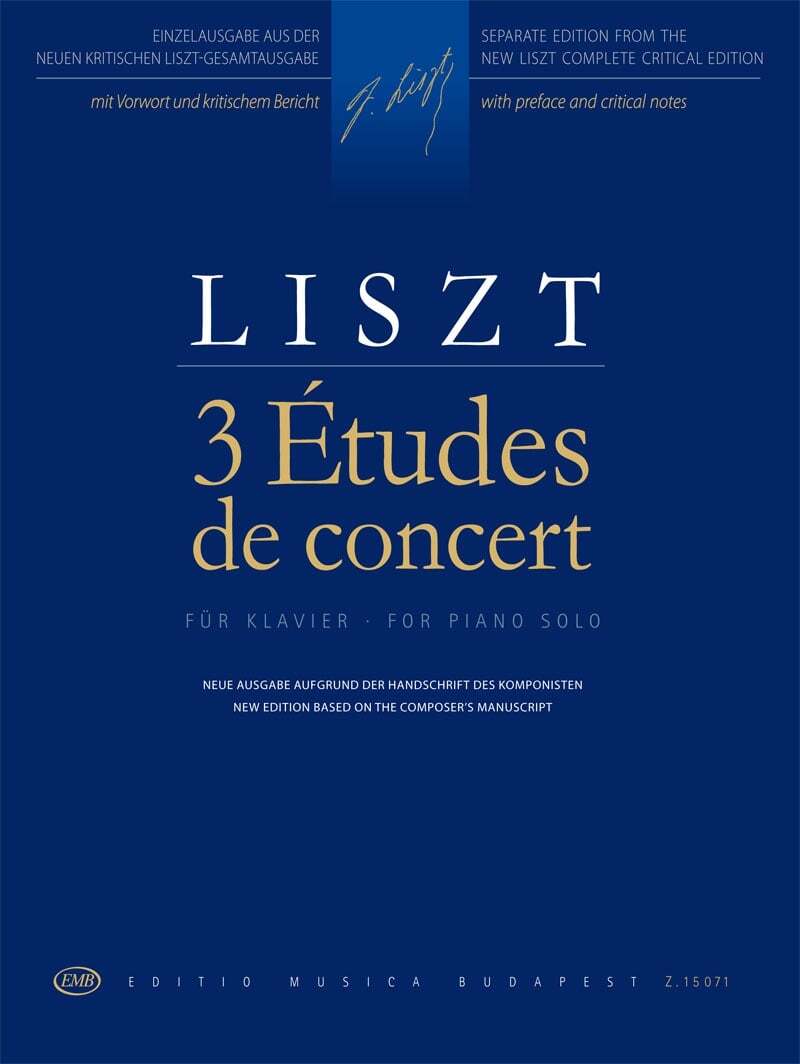 Cover: 9790080150719 | 3 Konzertetüden für Klavier | Franz Liszt | EMB Liszt Works | Buch
