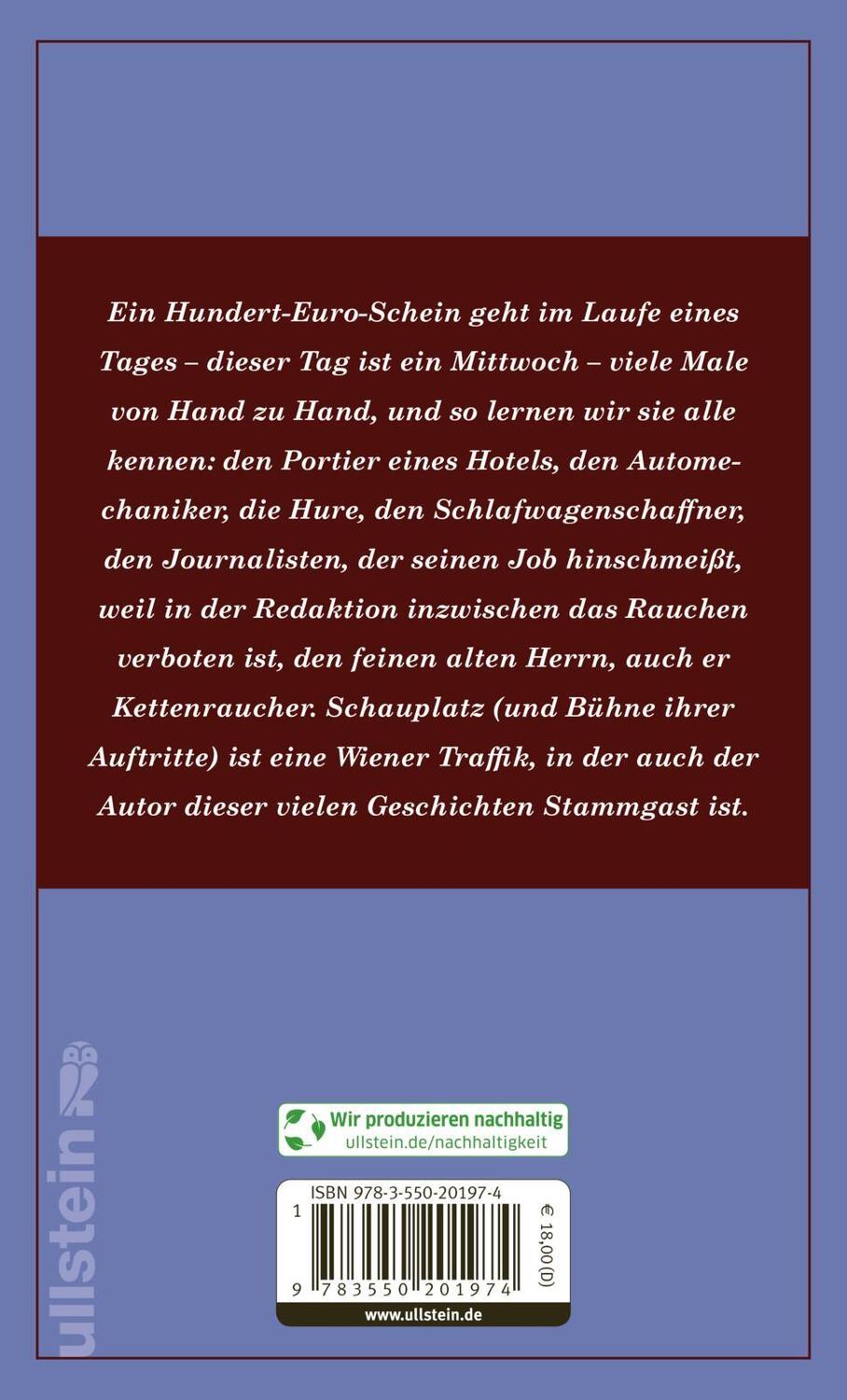 Rückseite: 9783550201974 | Mittwoch | Roman Die hochwertige Neuausgabe | Wolf Wondratschek | Buch