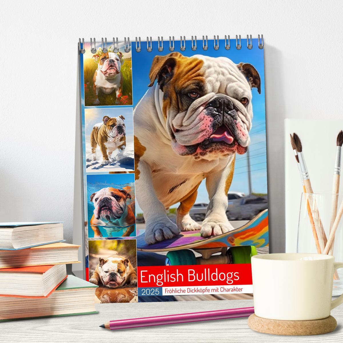 Bild: 9783435876600 | English Bulldogs. Fröhliche Dickköpfe mit Charakter (Tischkalender...