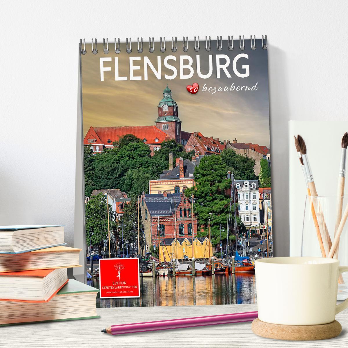 Bild: 9783435901678 | Flensburg - so bezaubernd (Tischkalender 2025 DIN A5 hoch),...