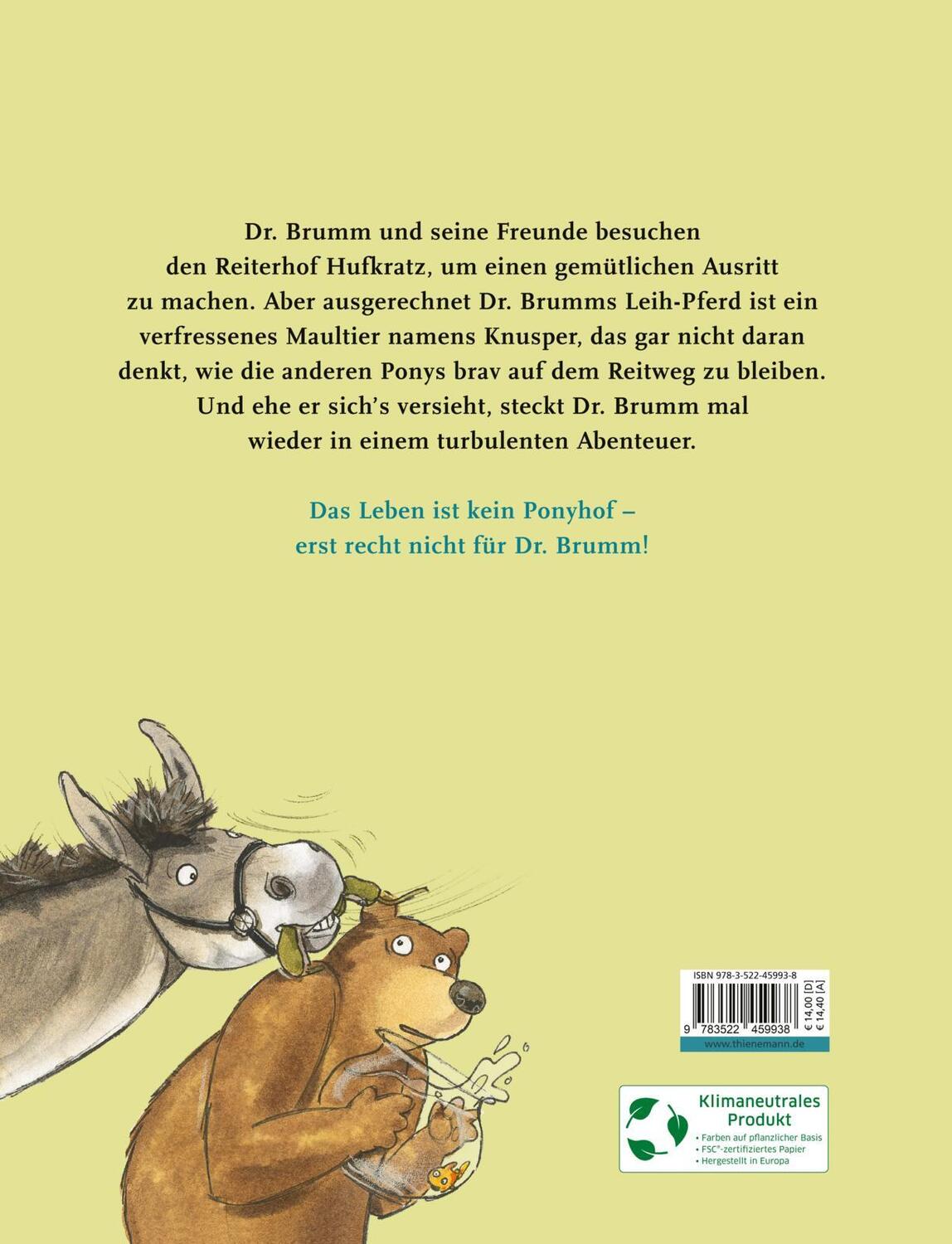 Rückseite: 9783522459938 | Dr. Brumm: Dr. Brumm auf dem Ponyhof | Daniel Napp | Buch | Dr. Brumm