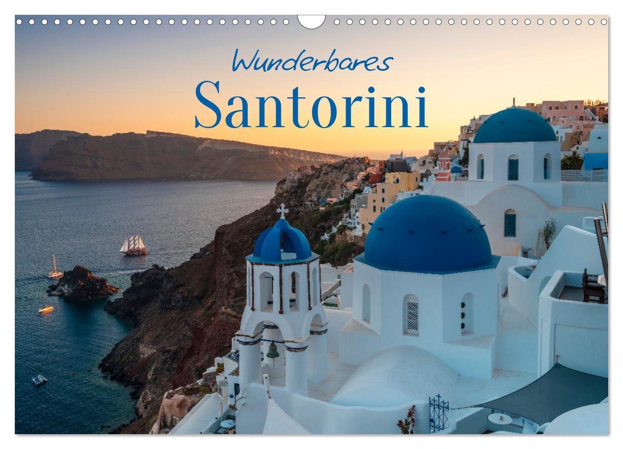 Cover: 9783383950933 | Wunderbares Santorini - Matteo Colombo (Wandkalender 2025 DIN A3...