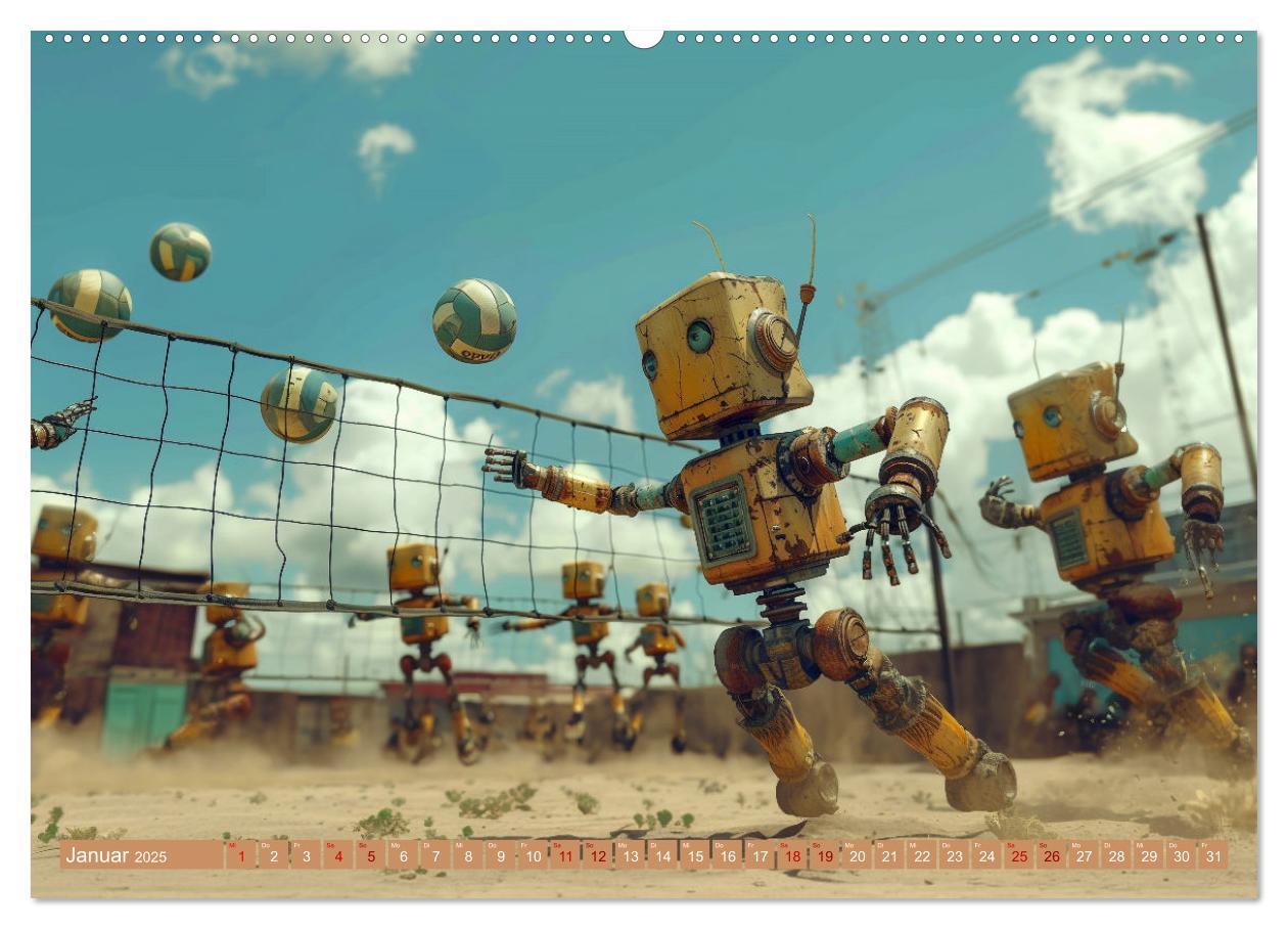 Bild: 9783457131114 | Neues aus dem Roboter Sport Club (Wandkalender 2025 DIN A2 quer),...