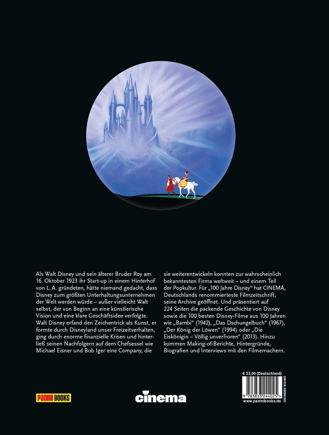 Rückseite: 9783833244025 | Cinema präsentiert: 100 Jahre Disney | Oliver Noelle | Buch | 226 S.