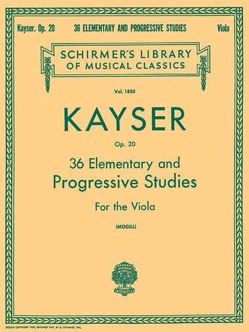 Cover: 9780793558780 | 36 Elementary and Progressive Studies: Schirmer Library of Classics...
