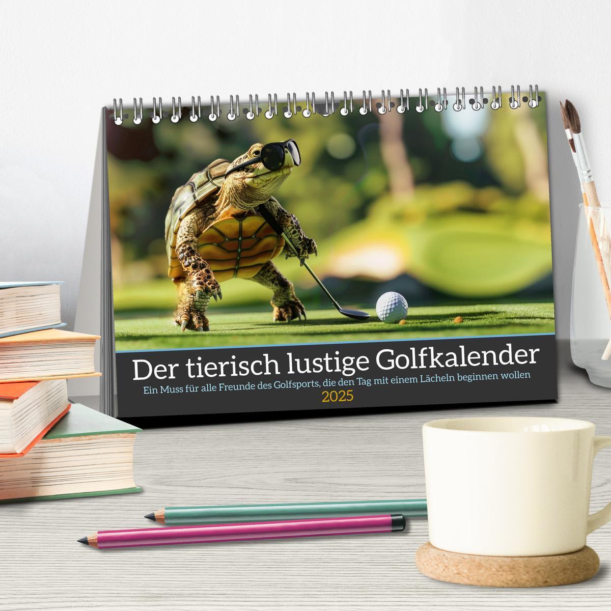 Bild: 9783457155530 | Der tierisch lustige Golfkalender (Tischkalender 2025 DIN A5 quer),...