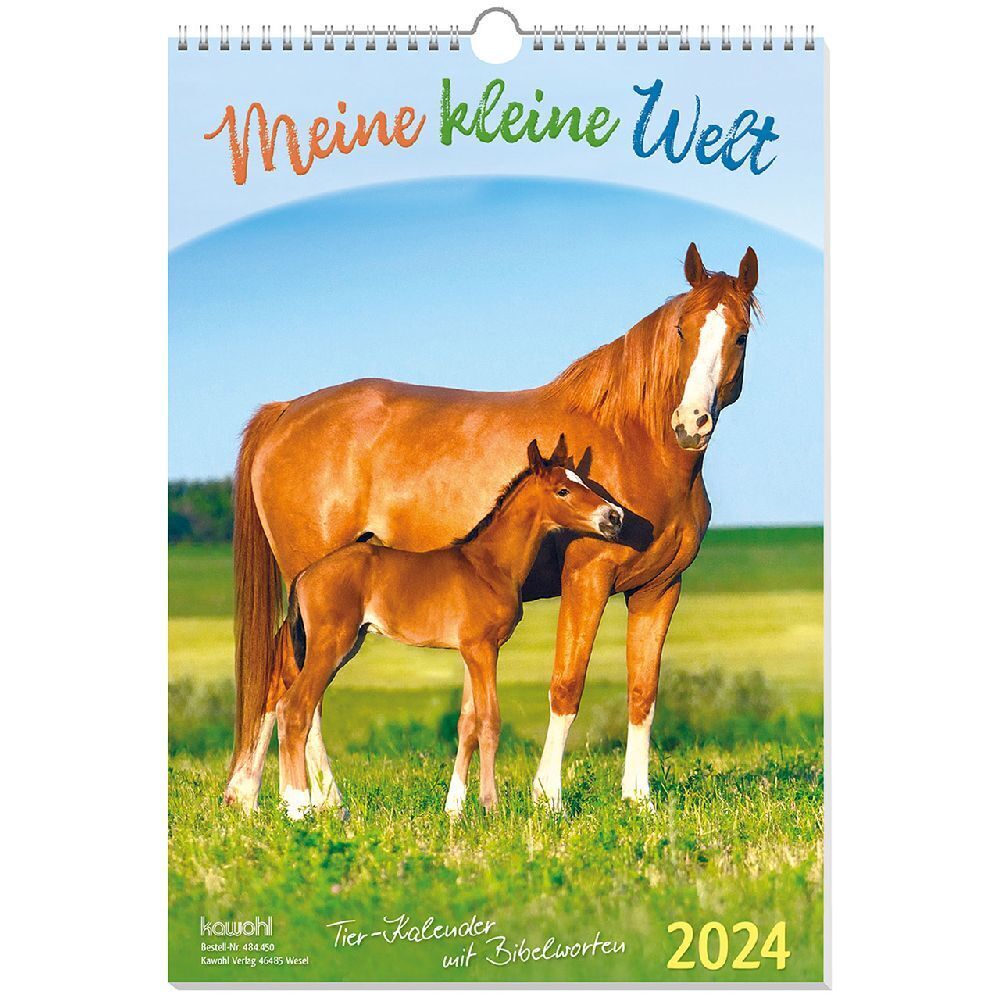 Cover: 9783754845042 | Meine kleine Welt 2024 | Tierkalender mit Bibelworten | Kalender
