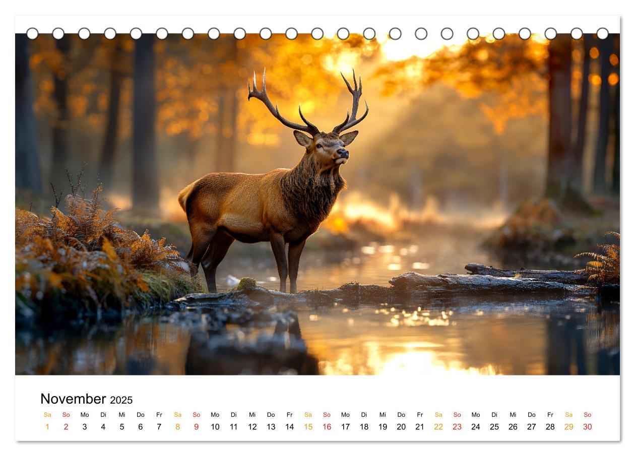 Bild: 9783457212998 | Wilde Tierwelt im Wald (Tischkalender 2025 DIN A5 quer), CALVENDO...