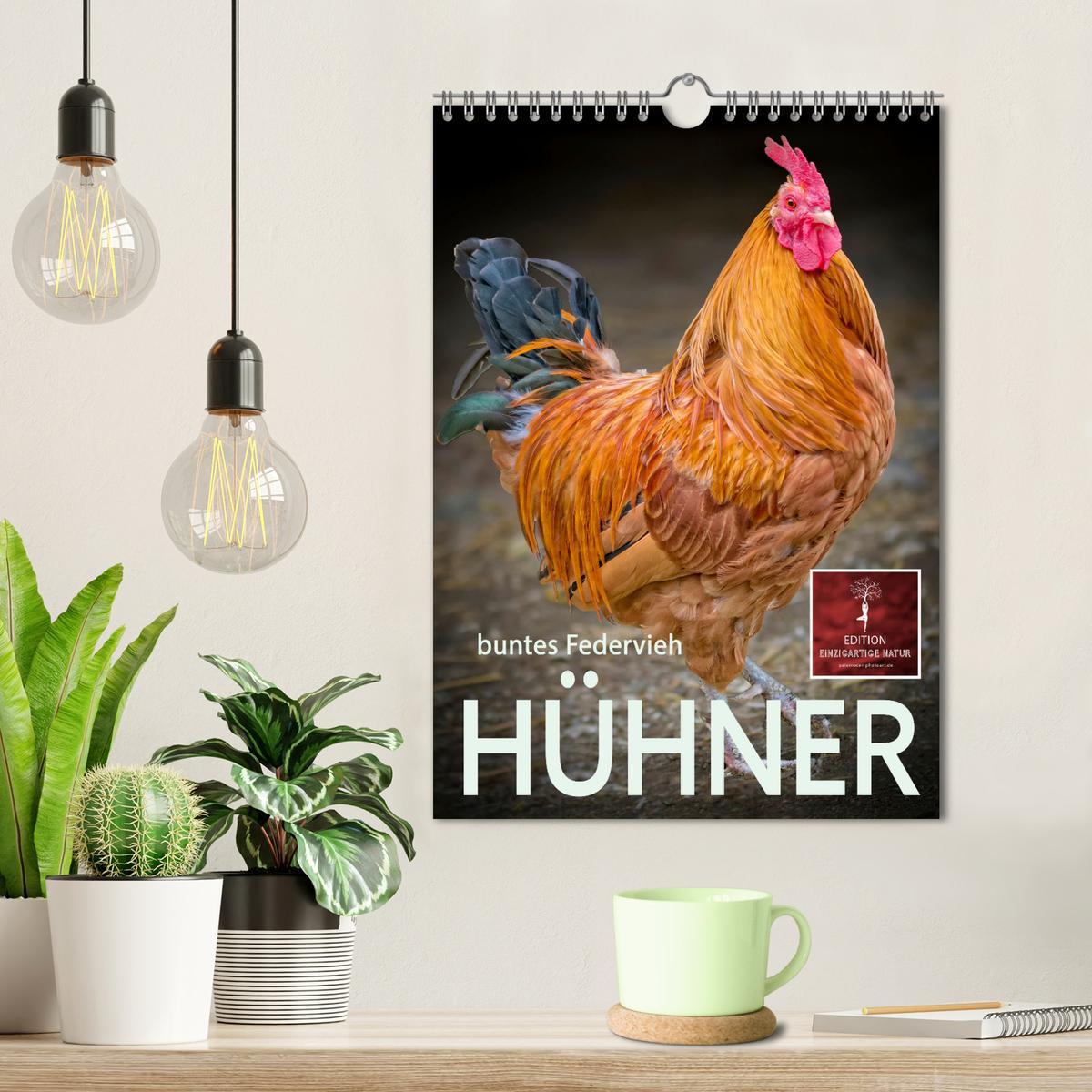 Bild: 9783435931484 | Hühner - buntes Federvieh (Wandkalender 2025 DIN A4 hoch), CALVENDO...