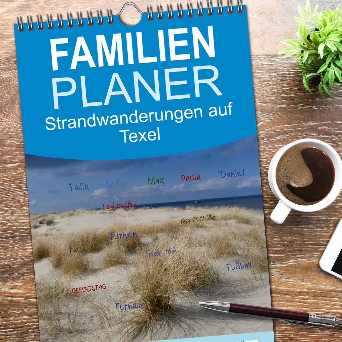 Bild: 9783457119006 | Familienplaner 2025 - Strandwanderungen auf Texel mit 5 Spalten...