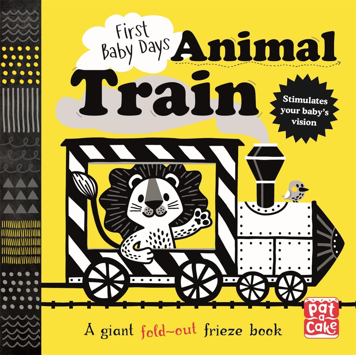 Cover: 9781526381132 | First Baby Days: Animal Train | A high-contrast, fold-out board book