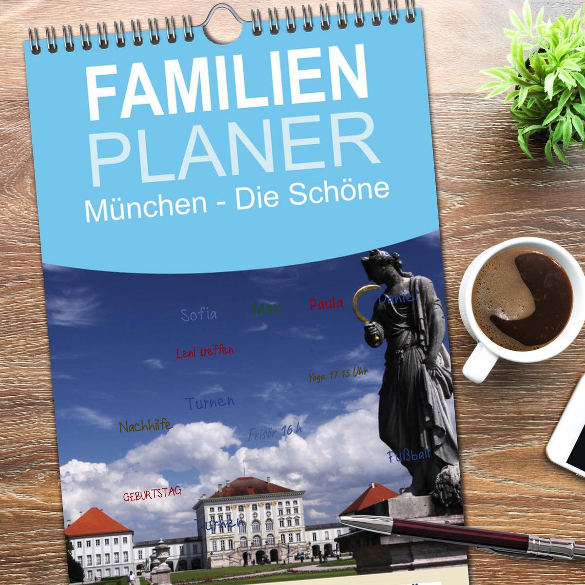 Bild: 9783457122723 | Familienplaner 2025 - München - Die Schöne mit 5 Spalten...