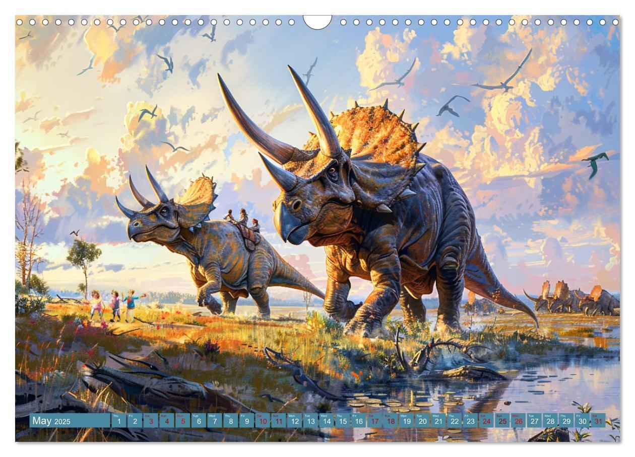 Bild: 9781325977994 | Dinosaur Legends (Wall Calendar 2025 DIN A3 landscape), CALVENDO 12...