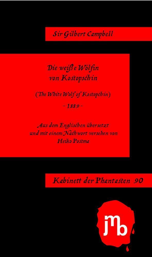 Cover: 9783959450256 | Die weiße Wölfin von Kostopschin | Kabinett der Phantasten 90 | Buch